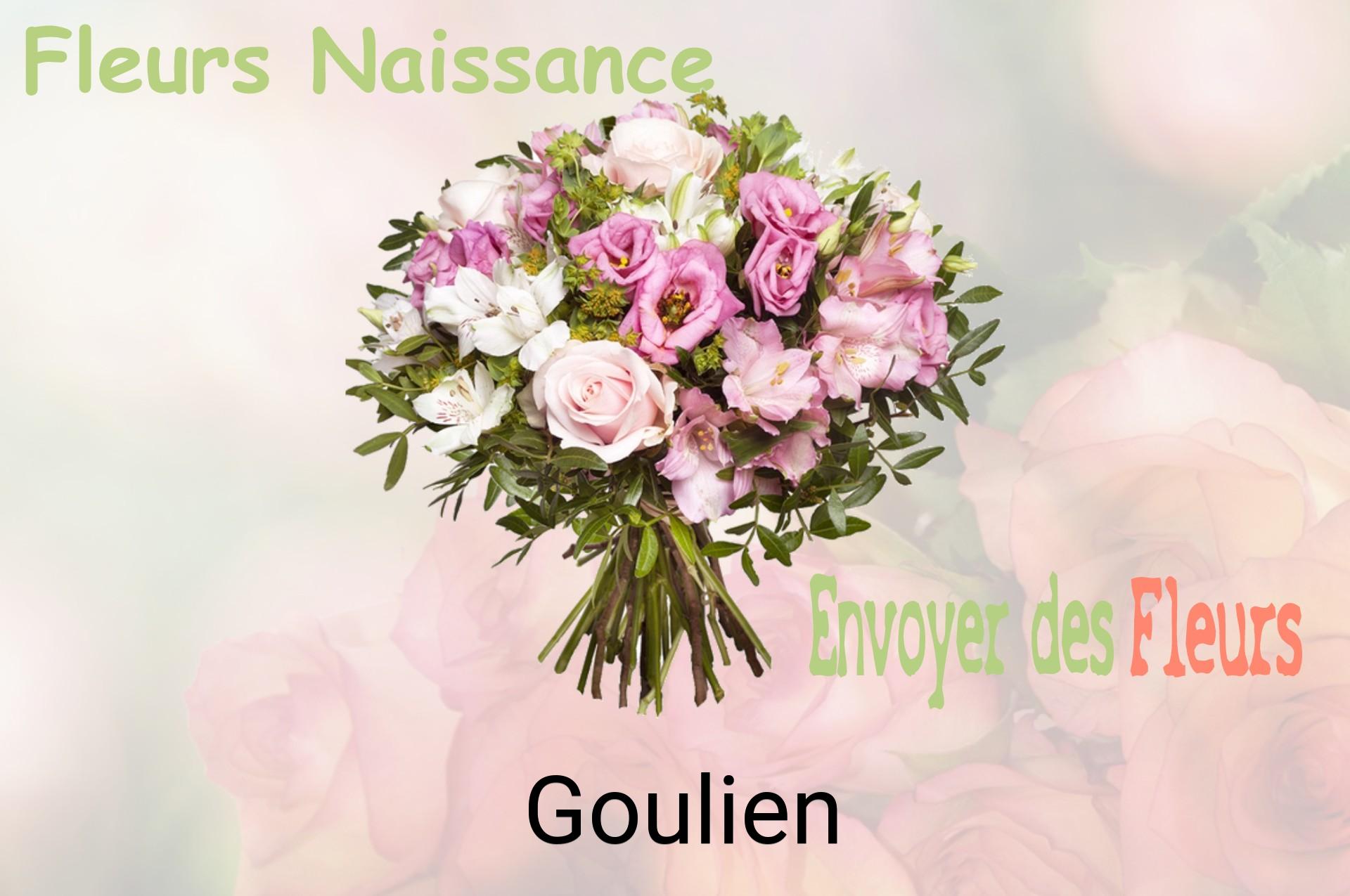 Bouquet de fleurs de naissance livré à Goulien